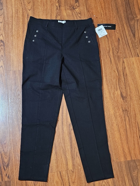 89th & Madison Pants - 89th & Madison Black Women's Dress Pants with Silver-Tone Buttons